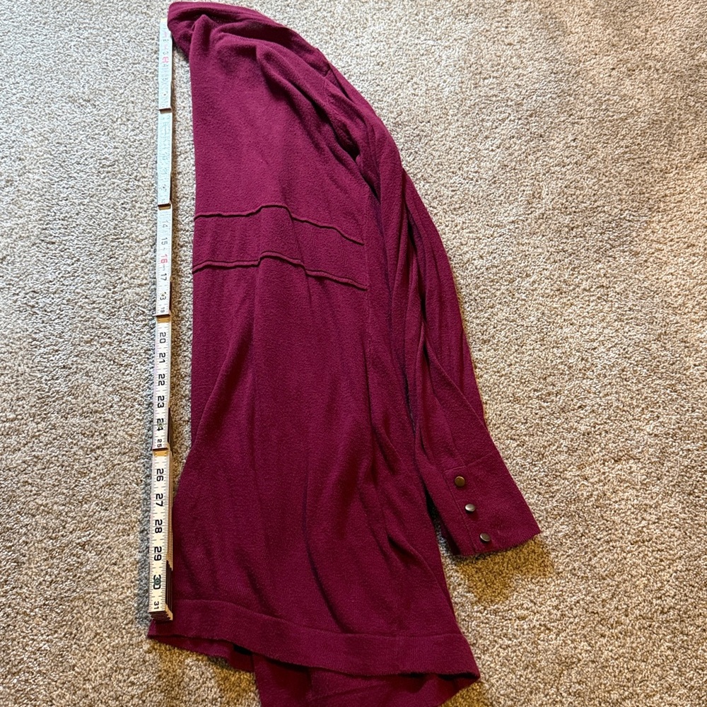 Bundle of Cardigan Sweater Trio in Blush Pink, Burgundy, and Taupe EUC - Picture 7 of 10